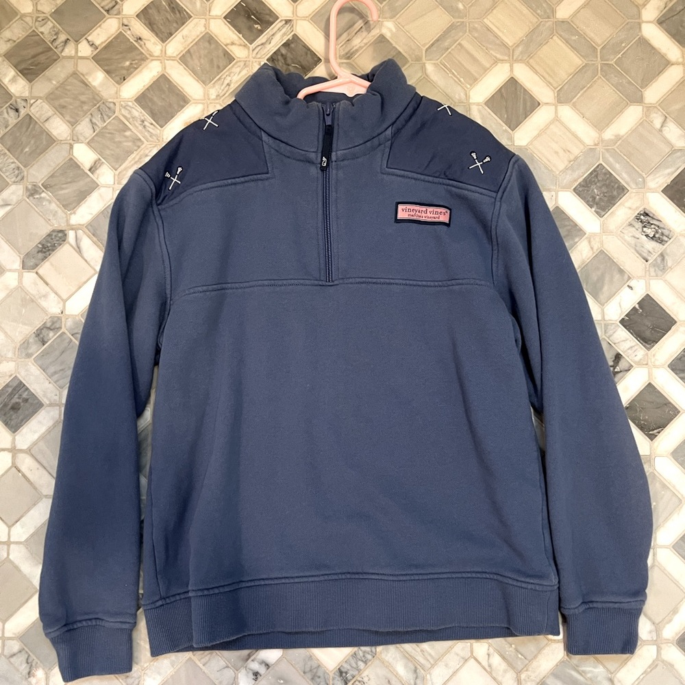 Vineyard Vines girls size large lacrosse half zip shep shirt / pullover